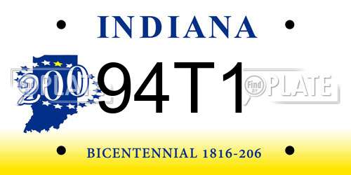 94T1 Indiana License Plate