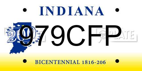 979CFP Indiana License Plate