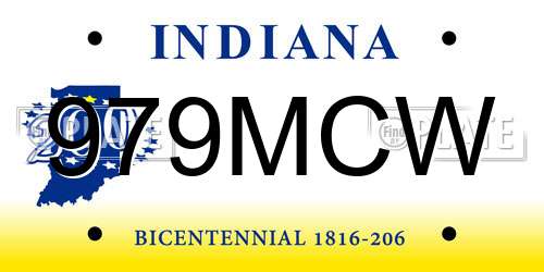 979MCW Indiana License Plate