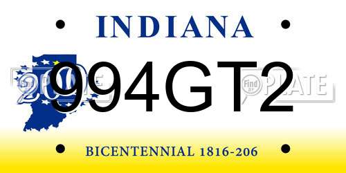 994GT2 Indiana License Plate