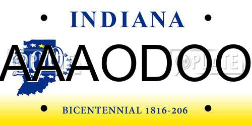 AAAODOO Indiana License Plate