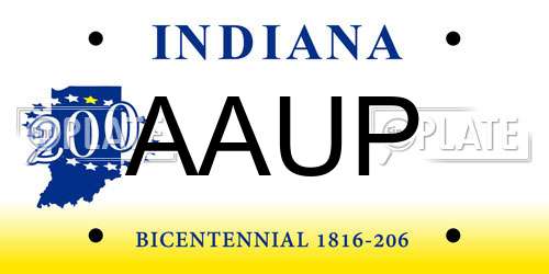 AAUP Indiana License Plate