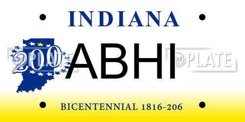 ABHI Indiana License Plate