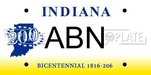 ABN Indiana License Plate