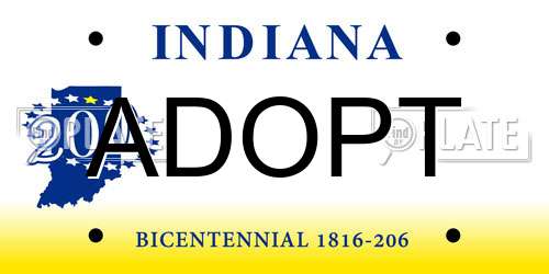 ADOPT Indiana License Plate