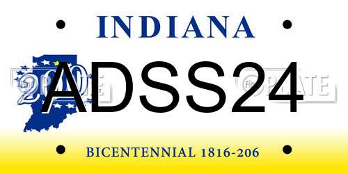 ADSS24 Indiana License Plate