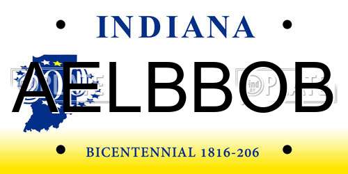 AELBBOB Indiana License Plate