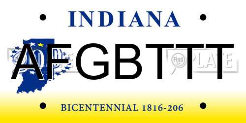 AFGBTTT Indiana License Plate