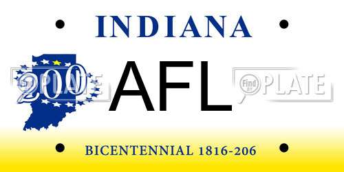 AFL Indiana License Plate