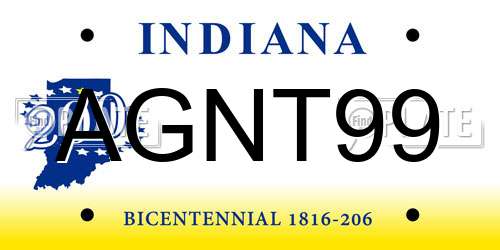 AGNT99 Indiana License Plate