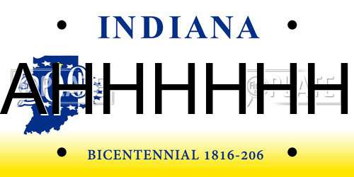 AHHHHHH Indiana License Plate