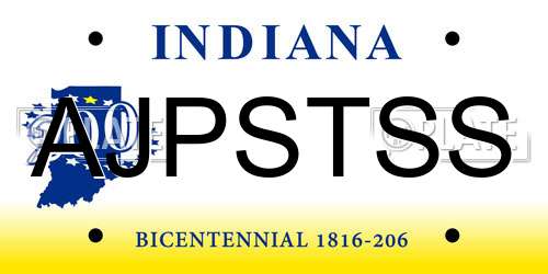 AJPSTSS Indiana License Plate