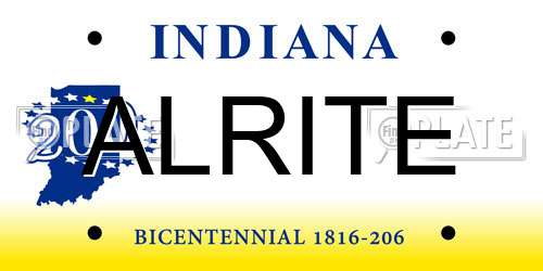 ALRITE Indiana License Plate