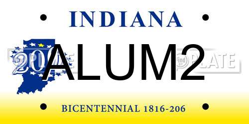 ALUM2 Indiana License Plate