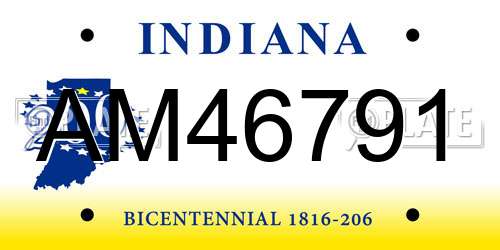 AM46791 Indiana License Plate