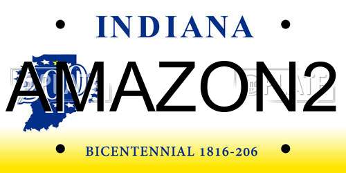 AMAZON2 Indiana License Plate