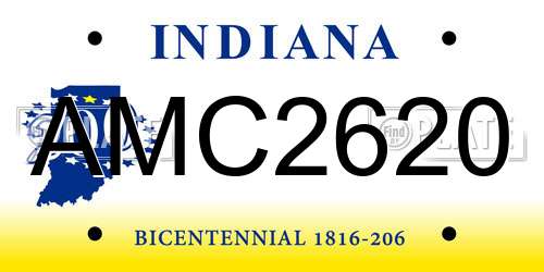 AMC2620 Indiana License Plate