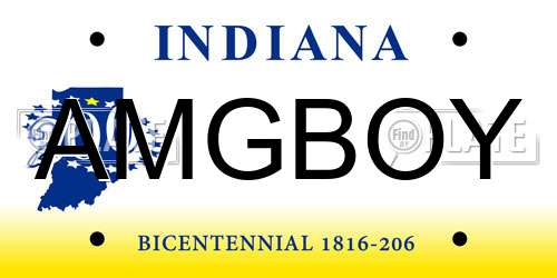 AMGBOY Indiana License Plate