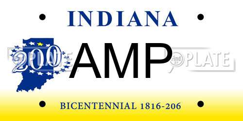 AMP Indiana License Plate