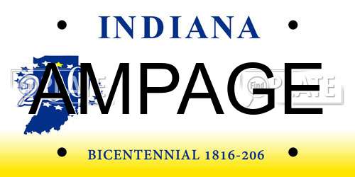 AMPAGE Indiana License Plate