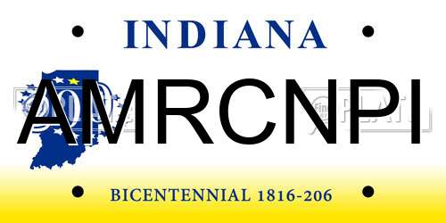 AMRCNPI Indiana License Plate