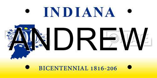 ANDREW Indiana License Plate