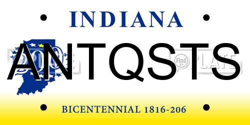 ANTQSTS Indiana License Plate
