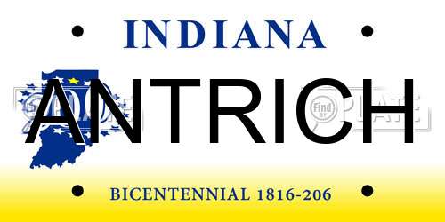 ANTRICH Indiana License Plate