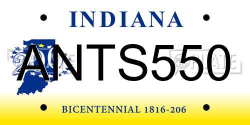 ANTS550 Indiana License Plate