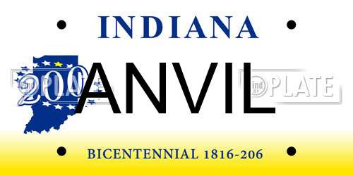 ANVIL Indiana License Plate