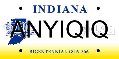 ANYIQIQ Indiana License Plate
