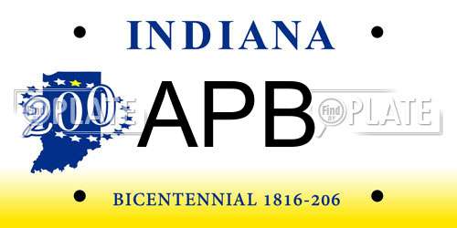 APB Indiana License Plate