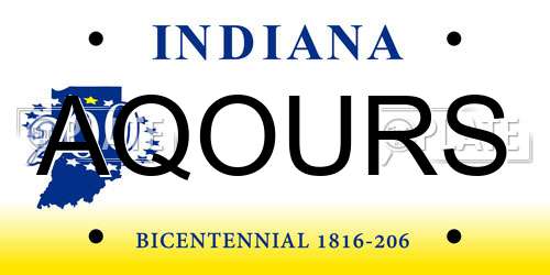AQOURS Indiana License Plate