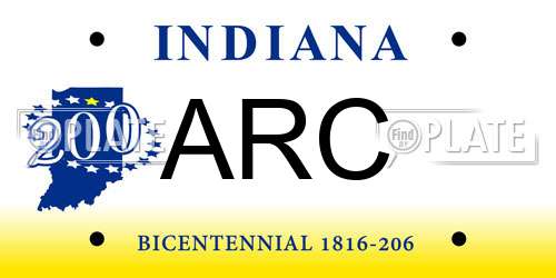 ARC Indiana License Plate