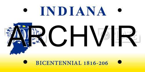 ARCHVIR Indiana License Plate