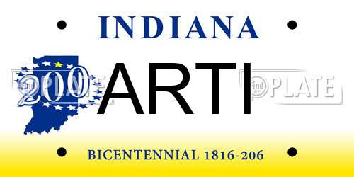 ARTI Indiana License Plate