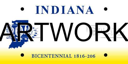 ARTWORK Indiana License Plate