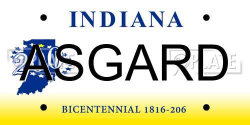 ASGARD Indiana License Plate
