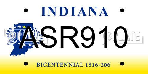ASR910 Indiana License Plate