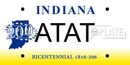 ATAT Indiana License Plate