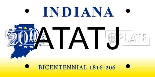 ATATJ Indiana License Plate