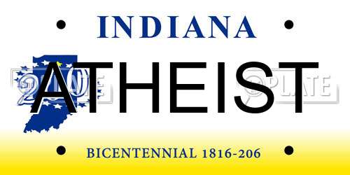 ATHEIST Indiana License Plate