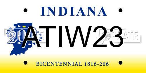 ATIW23 Indiana License Plate