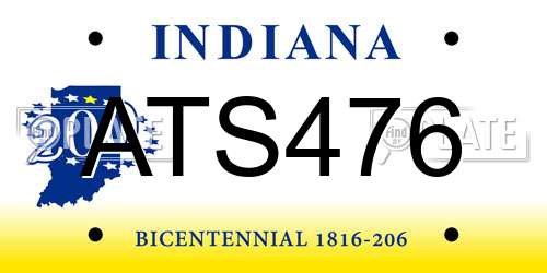 ATS476 Indiana License Plate