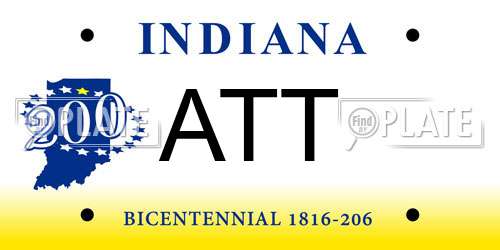 ATT Indiana License Plate