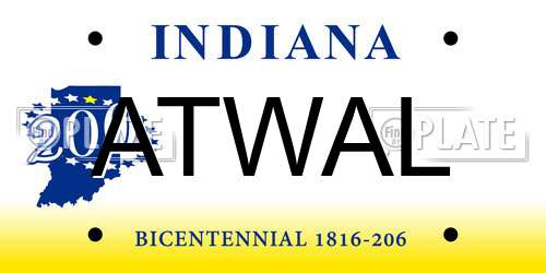 ATWAL Indiana License Plate