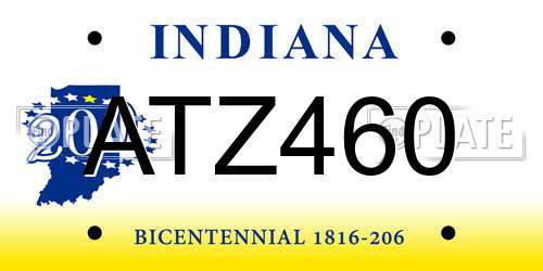 ATZ460 Indiana License Plate