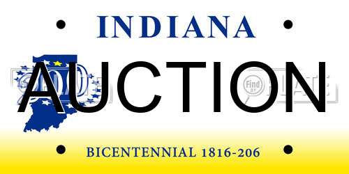 AUCTION Indiana License Plate