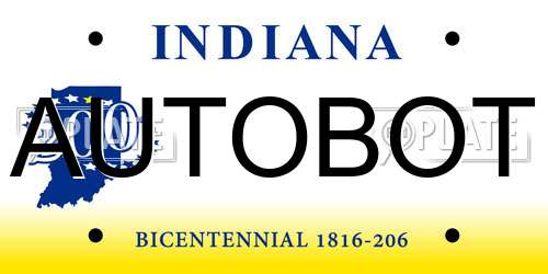 AUTOBOT Indiana License Plate