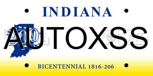 AUTOXSS Indiana License Plate